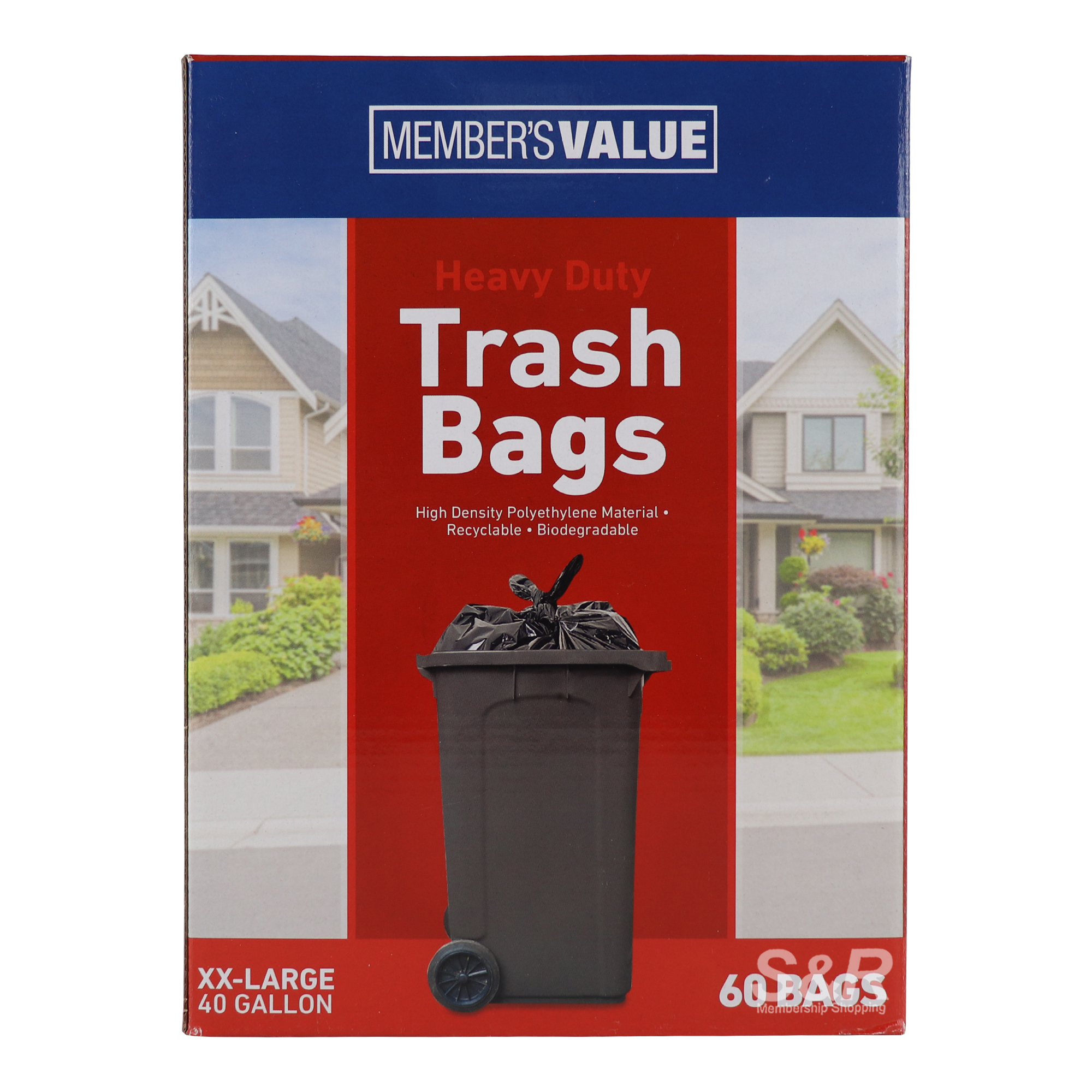 Member's Value Trash Bag Black XX-Large 60pcs